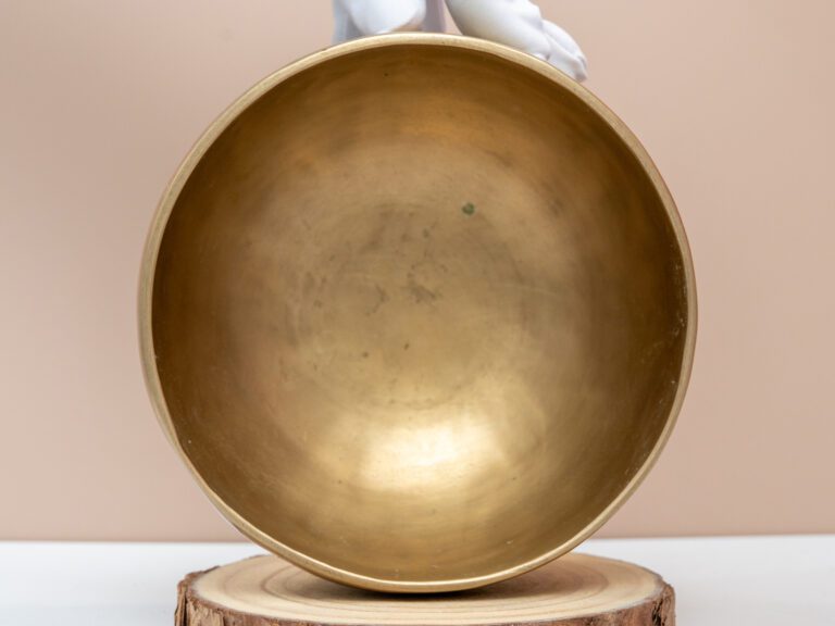 Chuông Xoay Himalaya Vàng Khắc Full Moon | D4# | Ø15.5cm | 0.7kg