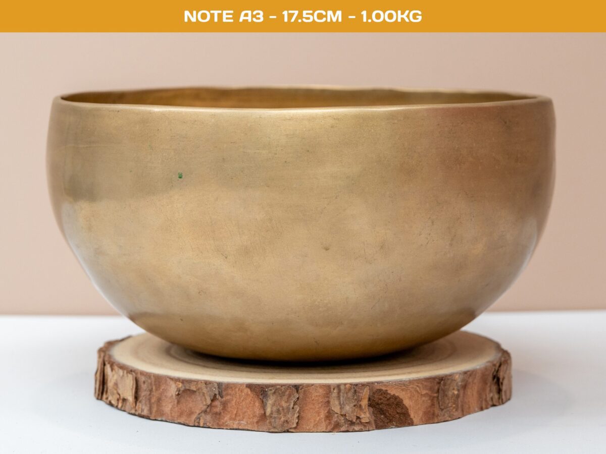 Chuông Xoay Himalaya Vàng Trơn Note A3# | Ø17.5cm | 1kg