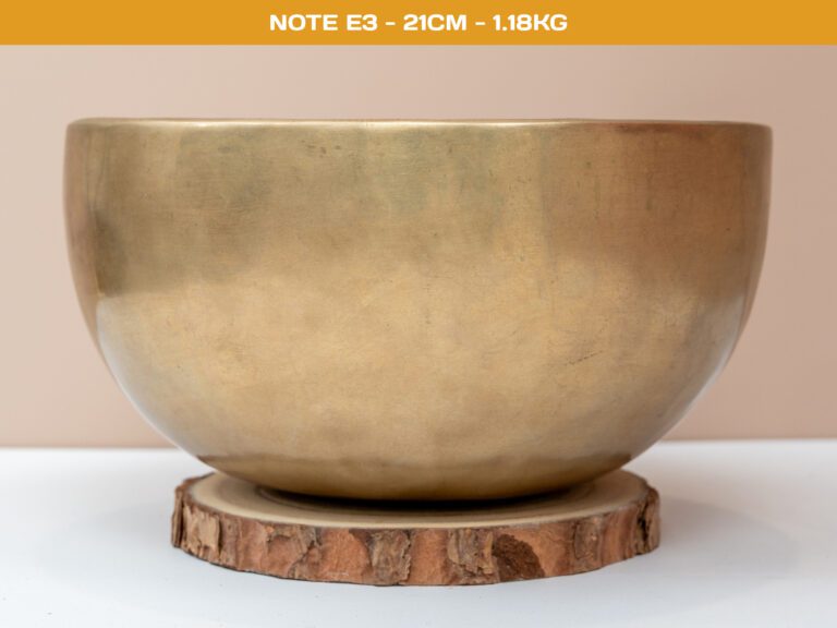 Chuông Xoay Himalaya Vàng Trơn Note E3 | Ø21cm | 1.18kg