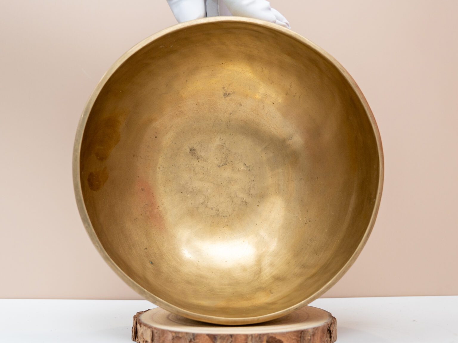 Chuông Xoay Himalaya Vàng Trơn Note E3 | Ø21cm | 1.18kg