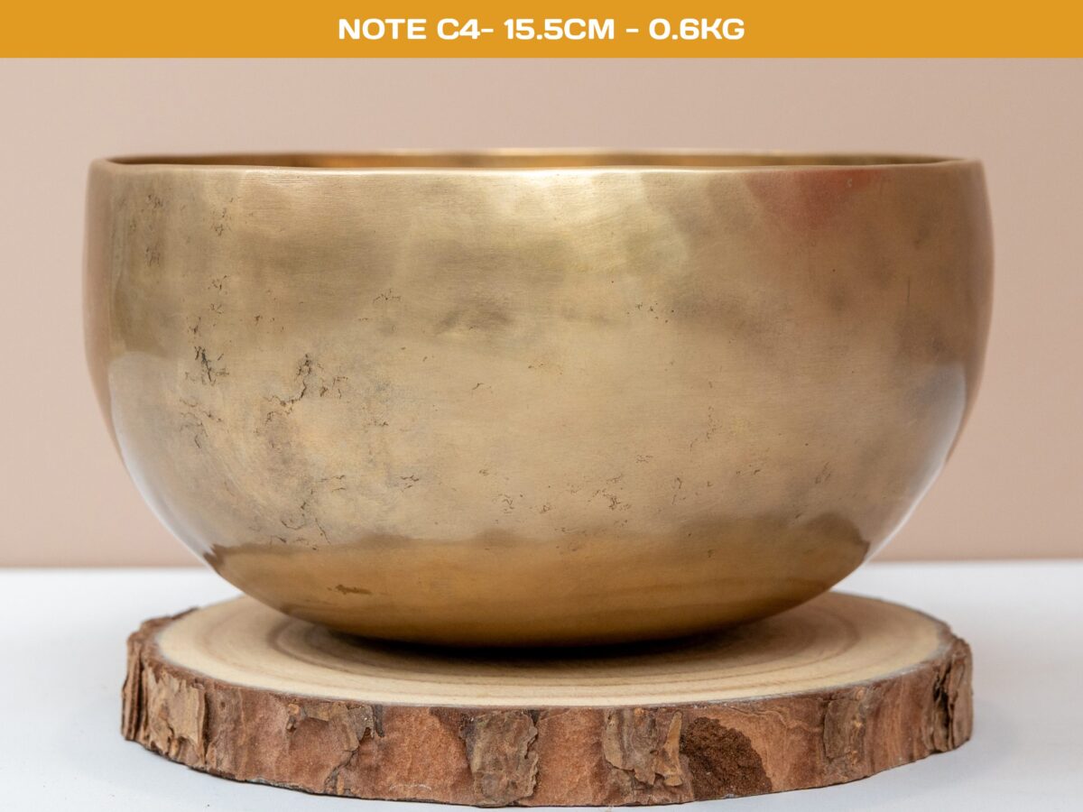 05.02.20260152 Chuông Xoay Himalaya Vàng Trơn Note C4 | Ø15.5cm | 0.6kg