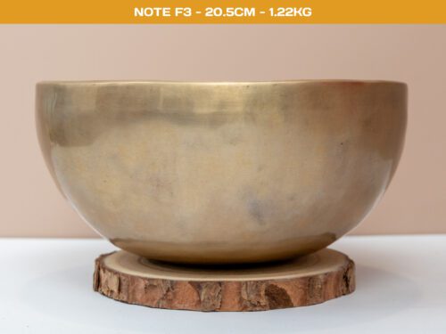 Chuông Xoay Himalaya Vàng Trơn Note F3 | Ø20.5cm | 1.22kg