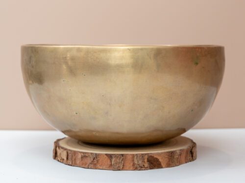 Chuông Xoay Himalaya Vàng Trơn Note F3 | Ø20.5cm | 1.22kg