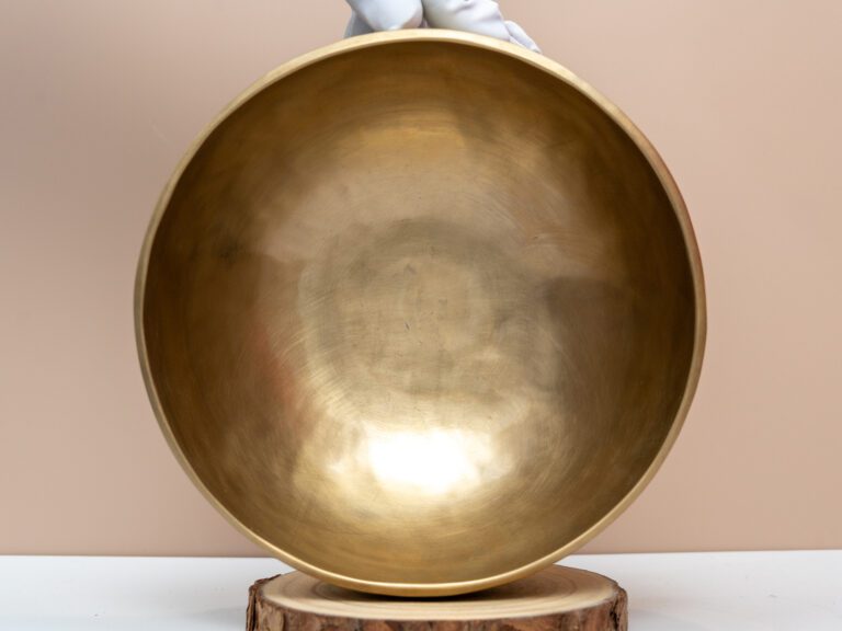 Chuông Xoay Himalaya Vàng Trơn Note F3 | Ø20.5cm | 1.22kg