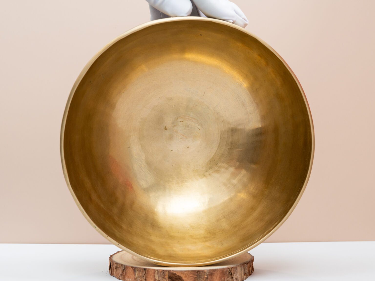 Chuông Xoay Himalaya Vàng Trơn Note D3 | Ø22cm | 1.52kg