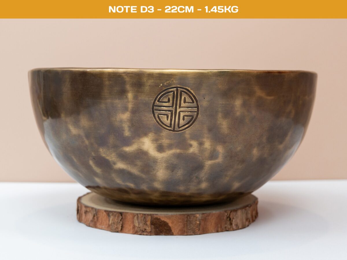 Chuông Xoay Himalaya Màu Cọp Khắc Full Moon | D3# | Ø22cm | 1.45kg