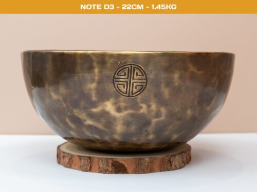 Chuông Xoay Himalaya Màu Cọp Khắc Full Moon | D3# | Ø22cm | 1.45kg