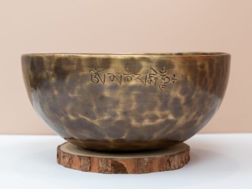 Chuông Xoay Himalaya Màu Cọp Khắc Full Moon | D3# | Ø22cm | 1.45kg