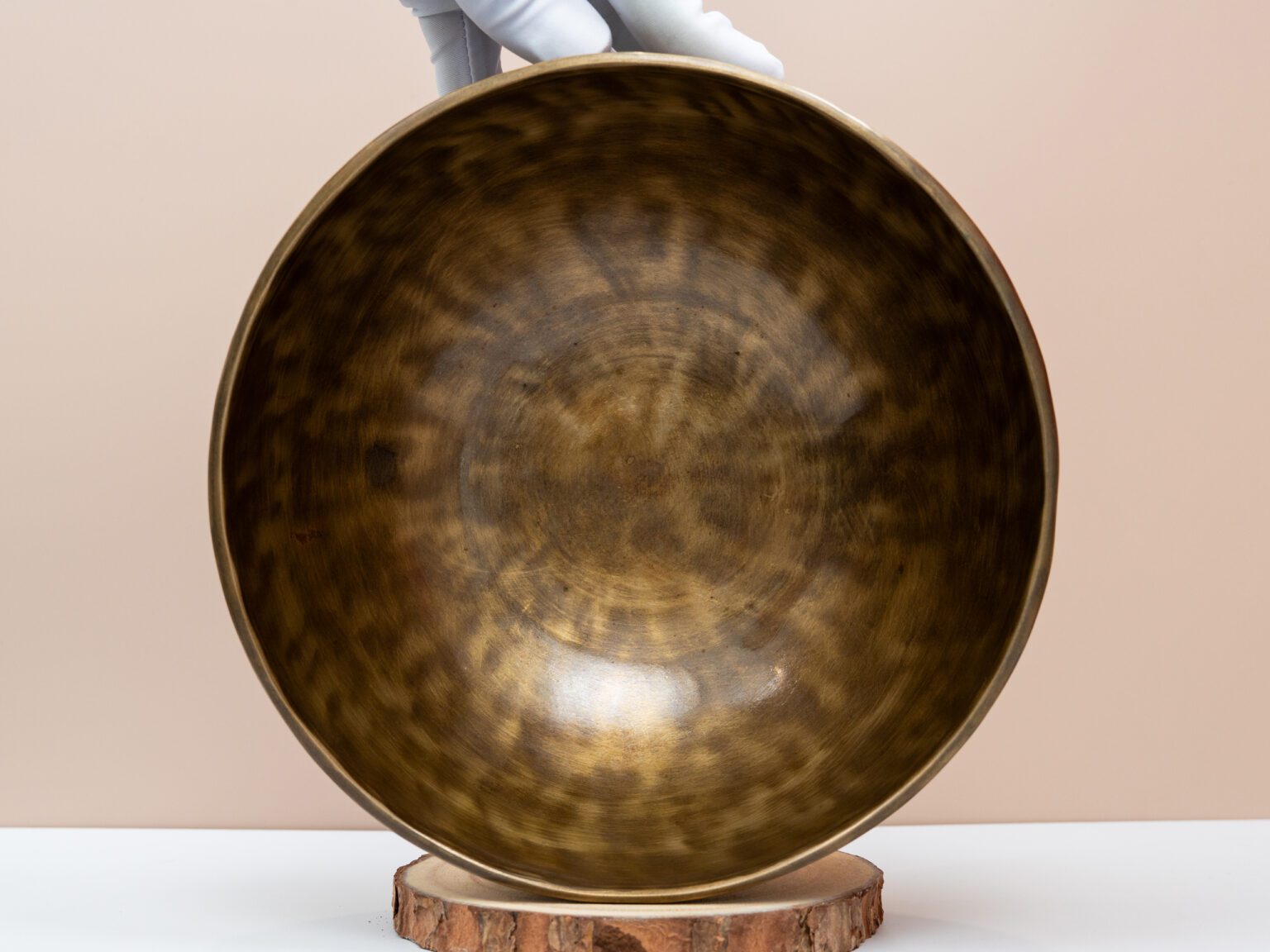 Chuông Xoay Himalaya Màu Cọp Khắc Full Moon | D3# | Ø22cm | 1.45kg