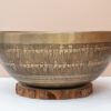 Chuông Xoay Himalaya Vàng Khắc Chú Om Mani Padme Hum | D3# | Ø22.5cm | 1.34kg