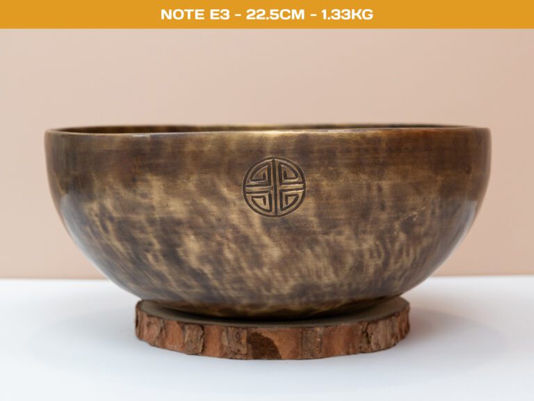 Chuông Xoay Himalaya Màu Cọp Khắc Full Moon | E3 | Ø22.5cm | 1.3kg