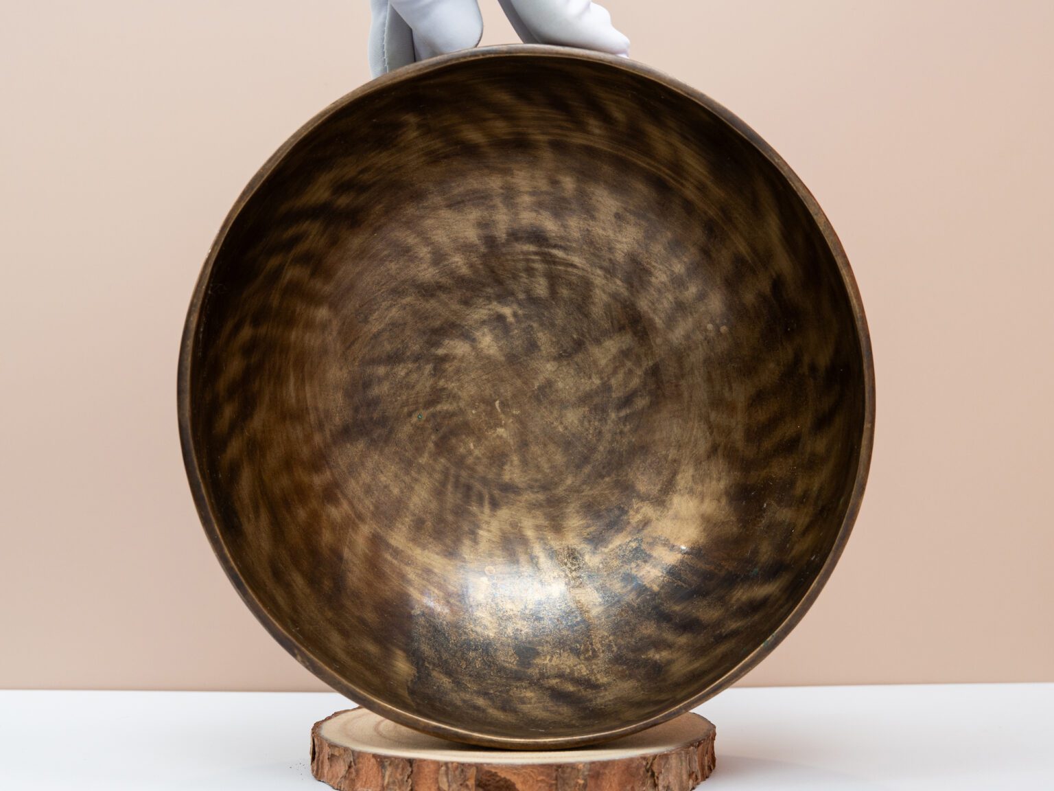 Chuông Xoay Himalaya Màu Cọp Khắc Full Moon | E3 | Ø22.5cm | 1.3kg