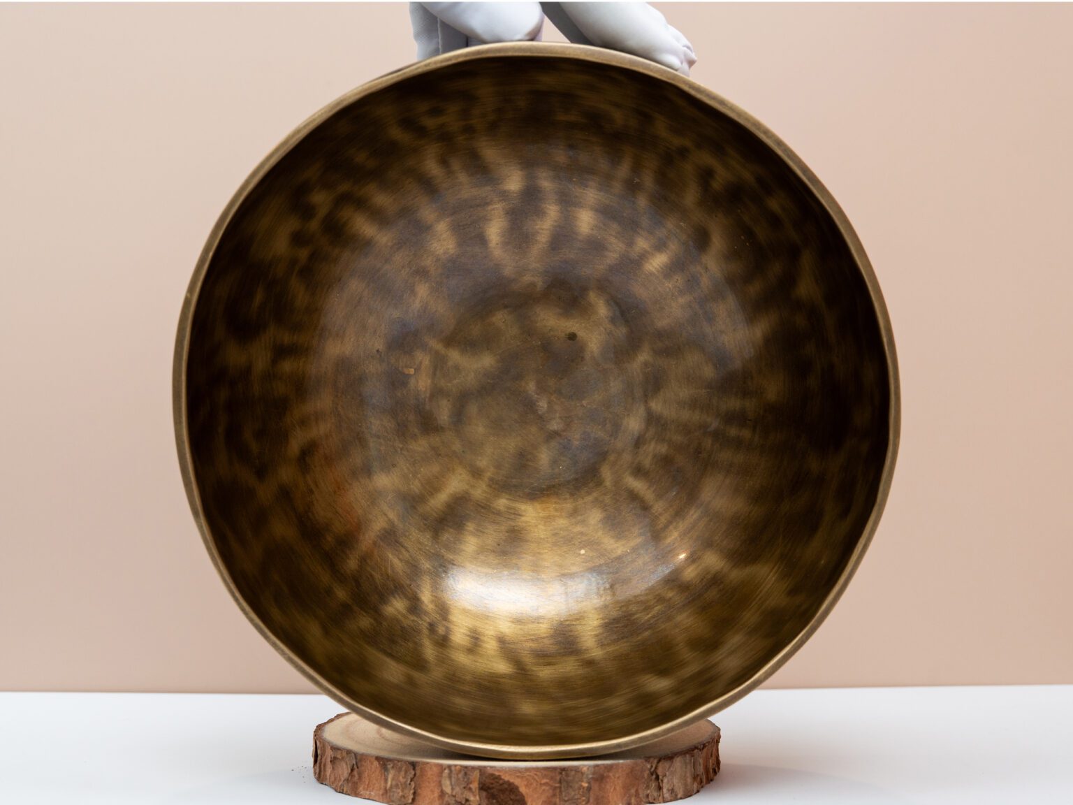 Chuông Xoay Himalaya Màu Cọp Khắc Full Moon | E3 | Ø22.5cm | 1.66kg