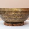 Chuông Xoay Himalaya Vàng Khắc Chú Om Mani Padme Hum | D3 | Ø22cm | 1.25kg