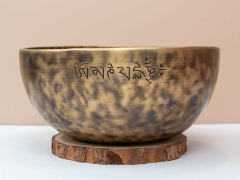 Chuông Xoay Himalaya Màu Cọp Khắc Full Moon | F3# | Ø20.5cm | 1.2kg