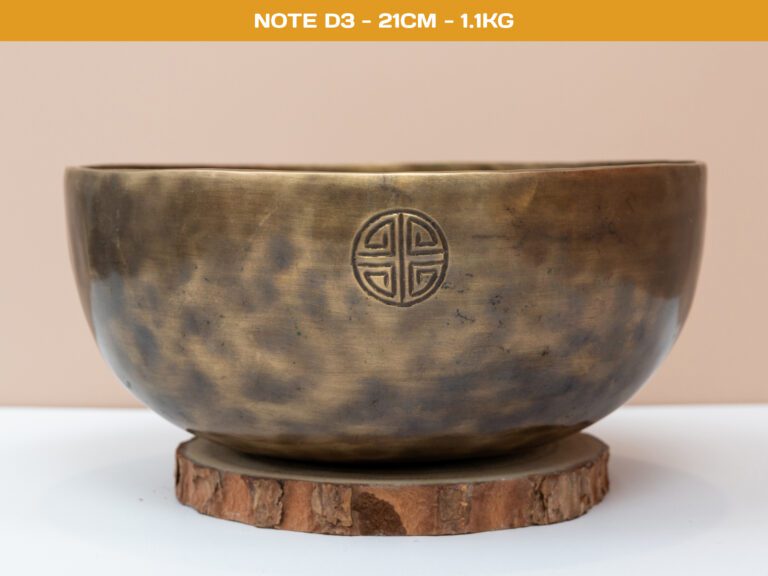 Chuông Xoay Himalaya Màu Cọp Khắc Full Moon | D3# | Ø21cm | 1.1kg