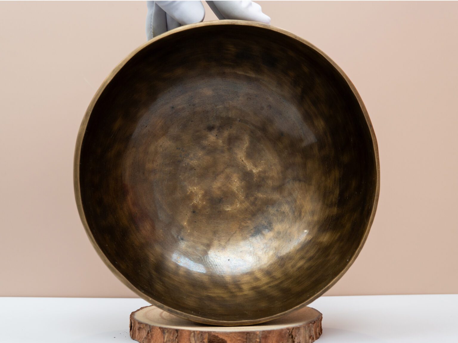 Chuông Xoay Himalaya Màu Cọp Khắc Full Moon | D3# | Ø21cm | 1.1kg