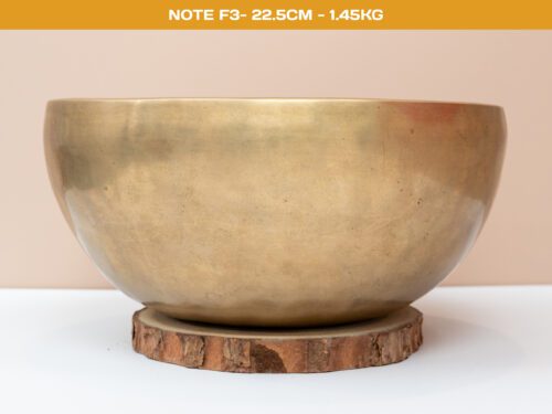 Chuông Xoay Himalaya Vàng Trơn Note F3 | Ø22.5cm | 1.45kg