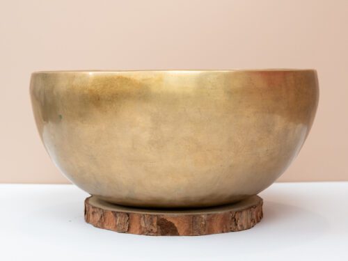 Chuông Xoay Himalaya Vàng Trơn Note F3 | Ø22.5cm | 1.45kg