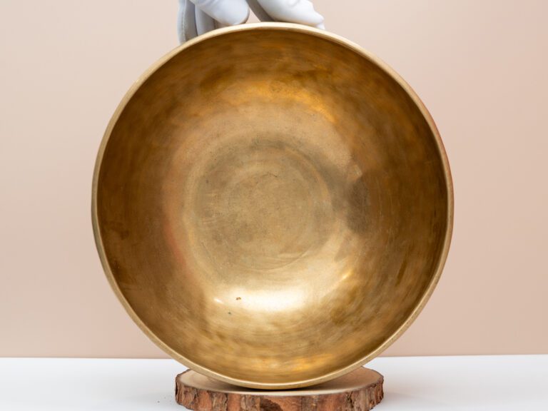 Chuông Xoay Himalaya Vàng Trơn Note F3 | Ø22.5cm | 1.45kg