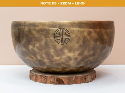 Chuông Xoay Himalaya Màu Cọp Khắc Full Moon | E3 | Ø22cm | 1.6kg