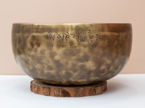 Chuông Xoay Himalaya Màu Cọp Khắc Full Moon | E3 | Ø22cm | 1.6kg