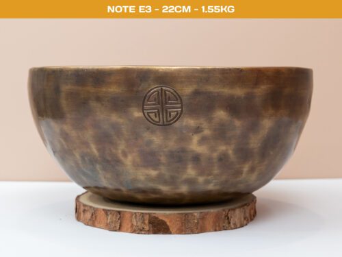 Chuông Xoay Himalaya Màu Cọp Khắc Full Moon | E3 | Ø22cm | 1.55kg