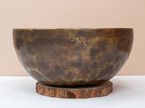 Chuông Xoay Himalaya Màu Cọp Khắc Full Moon | E3 | Ø22cm | 1.55kg