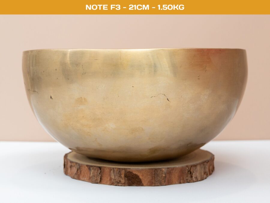 Chuông Xoay Himalaya Vàng Trơn Note F3 | Ø21cm | 1.50kg