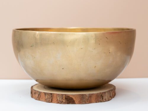 Chuông Xoay Himalaya Vàng Trơn Note F3 | Ø21cm | 1.50kg