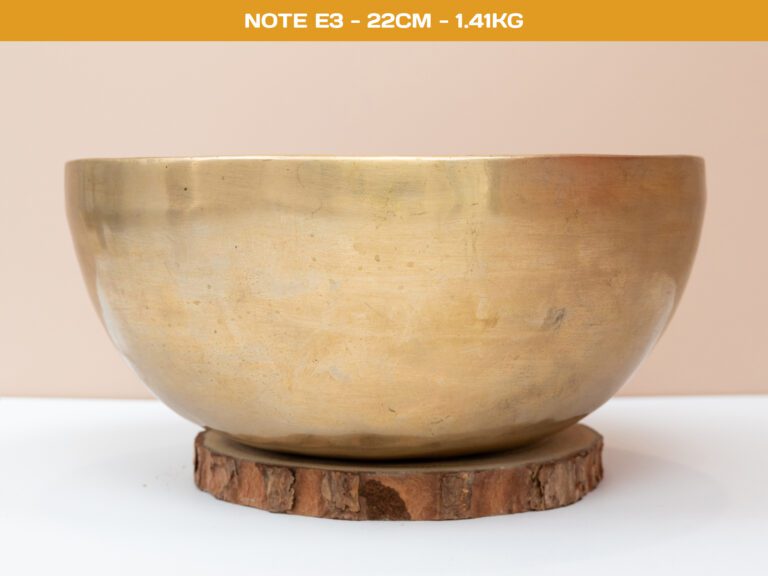 Chuông Xoay Himalaya Vàng Trơn Note E3 | Ø22cm | 1.41kg
