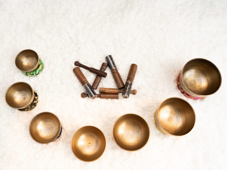 Bộ Chuông Máy Khắc Hoạ Tiết 7 Luân Xa 3.15kg - Set#2