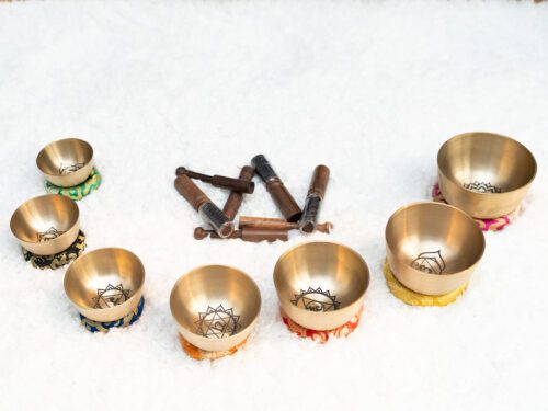 Bộ Chuông Máy Khắc Hoạ Tiết 7 Luân Xa 3.5kg – Set#1