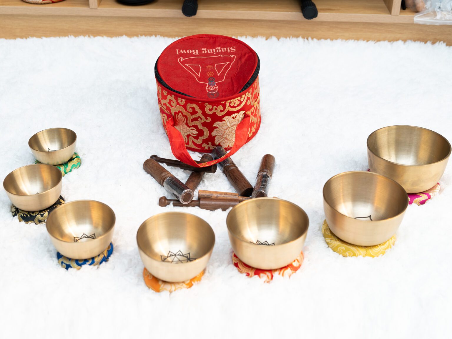 Bộ Chuông Máy Khắc Hoạ Tiết 7 Luân Xa 3.5kg – Set#1