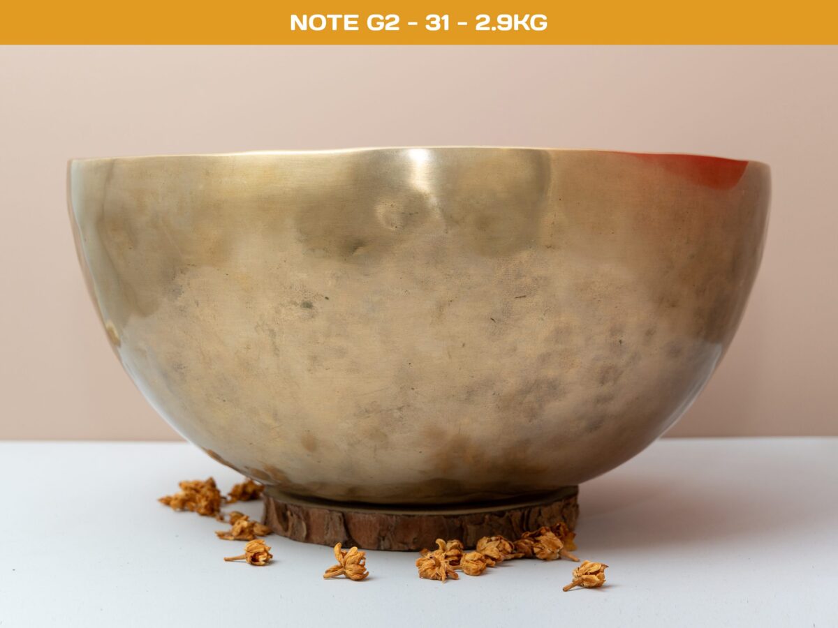 Chuông Xoay Himalaya Vàng Trơn Note G2 | Ø31cm | 2.9kg