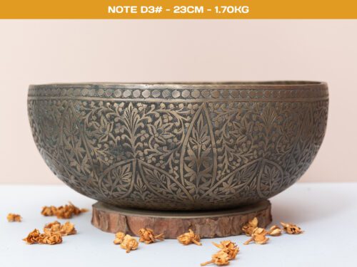 Chuông Xoay Himalaya Cổ (Antique Bowl) Note D3# | Ø 23cm | 1.70kg