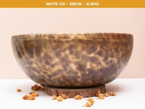 Chuông Xoay Himalaya Màu Vàng Cọp Hàng Decor | G2 | Ø29cm | 2.4kg