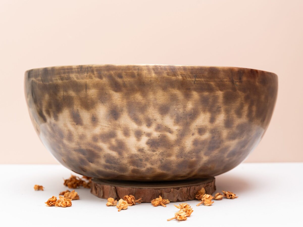 20260422-DSC00031 Chuông Xoay Himalaya Màu Vàng Cọp Hàng Decor | G2 | Ø29cm | 2.4kg