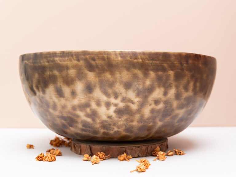 Chuông Xoay Himalaya Màu Vàng Cọp Hàng Decor | G2 | Ø29cm | 2.4kg