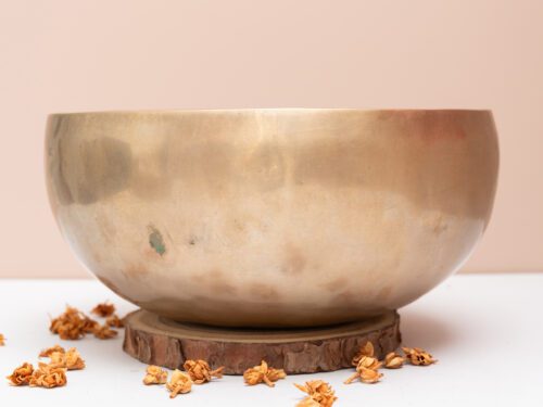 Chuông Xoay Himalaya Màu Vàng Cọp Hàng Decor | F3 | Ø23cm | 1.50kg