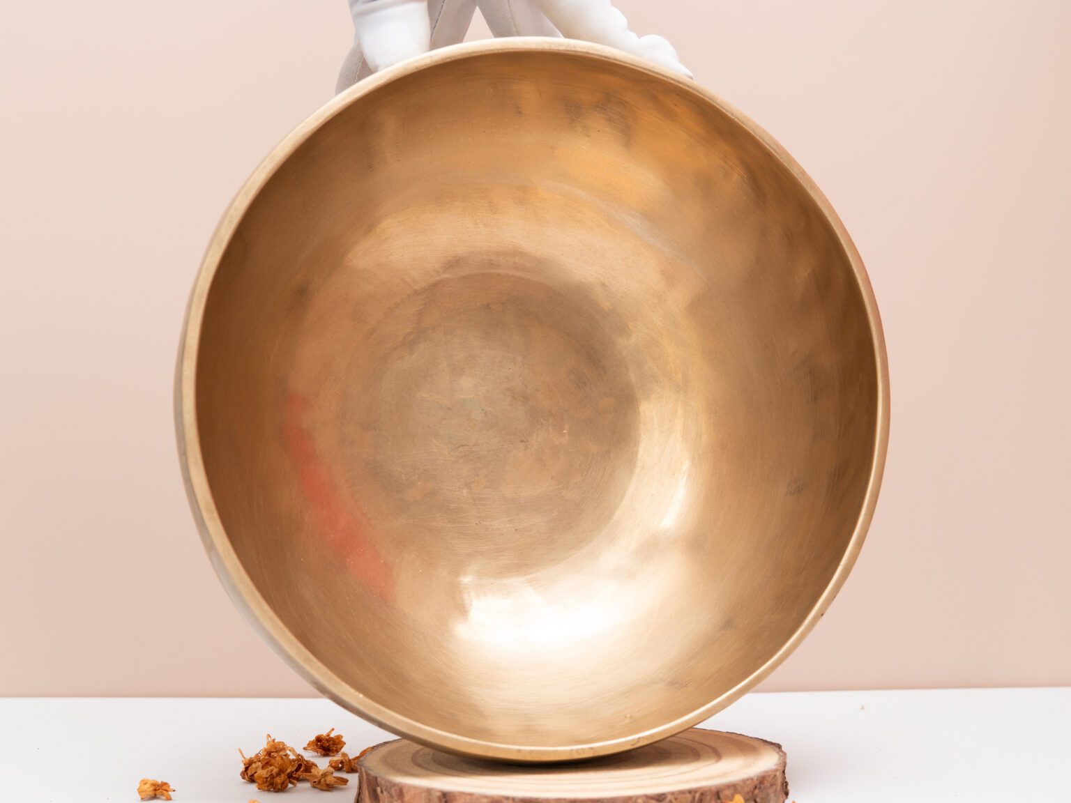 Chuông Xoay Himalaya Màu Vàng Cọp Hàng Decor | F3 | Ø23cm | 1.50kg