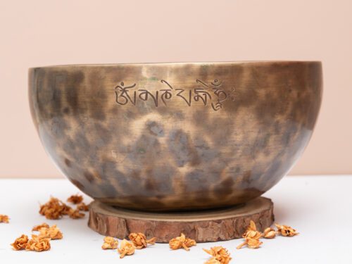 Chuông Xoay Himalaya Màu Vàng Hàng Decor | C3# | Ø22.5cm | 1.45kg