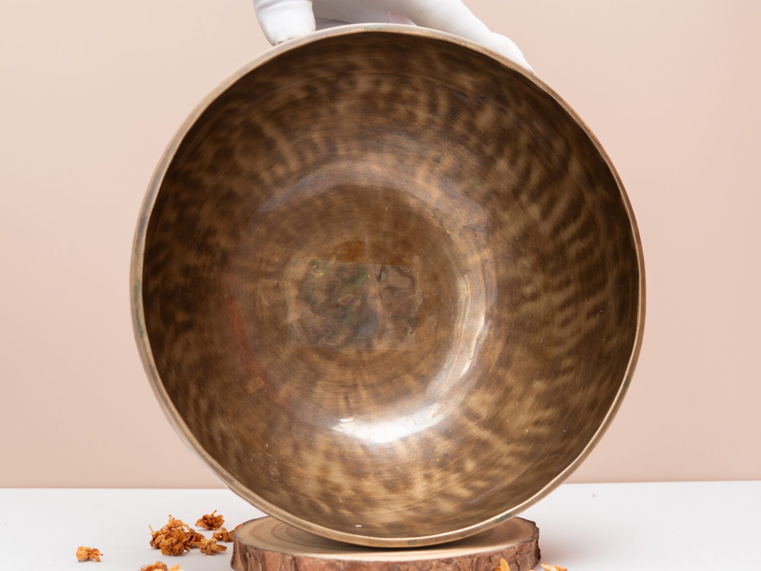 Chuông Xoay Himalaya Màu Vàng Hàng Decor | C3# | Ø22.5cm | 1.45kg