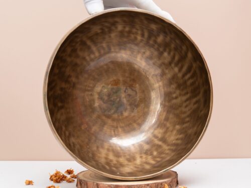 Chuông Xoay Himalaya Màu Vàng Hàng Decor | C3# | Ø22.5cm | 1.45kg