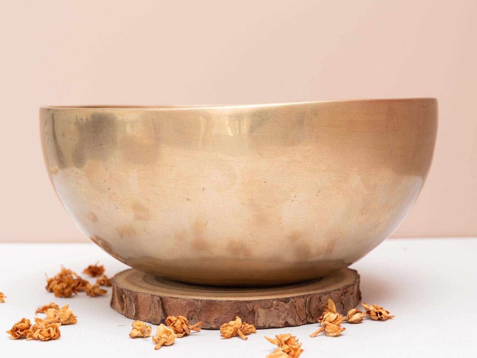 Chuông Xoay Himalaya Màu Vàng Hàng Decor | E3 | Ø22cm | 1.50kg