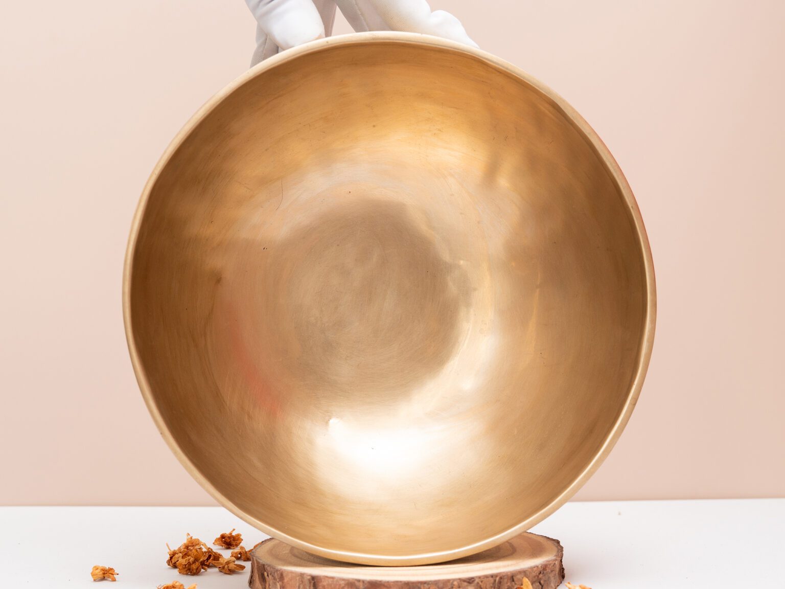 Chuông Xoay Himalaya Màu Vàng Hàng Decor | E3 | Ø22cm | 1.50kg