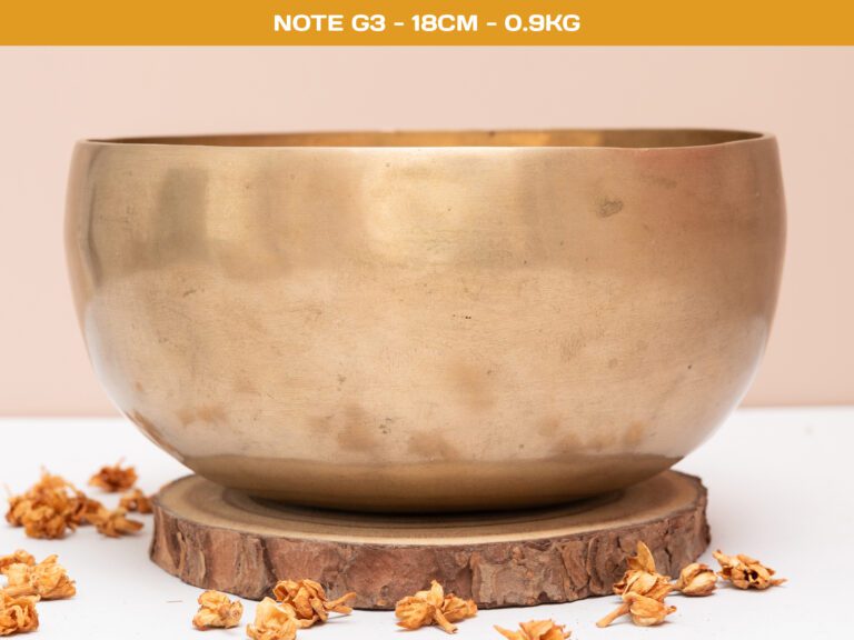 Chuông Xoay Himalaya Màu Vàng Hàng Decor | G3 | Ø18cm | 0.9kg