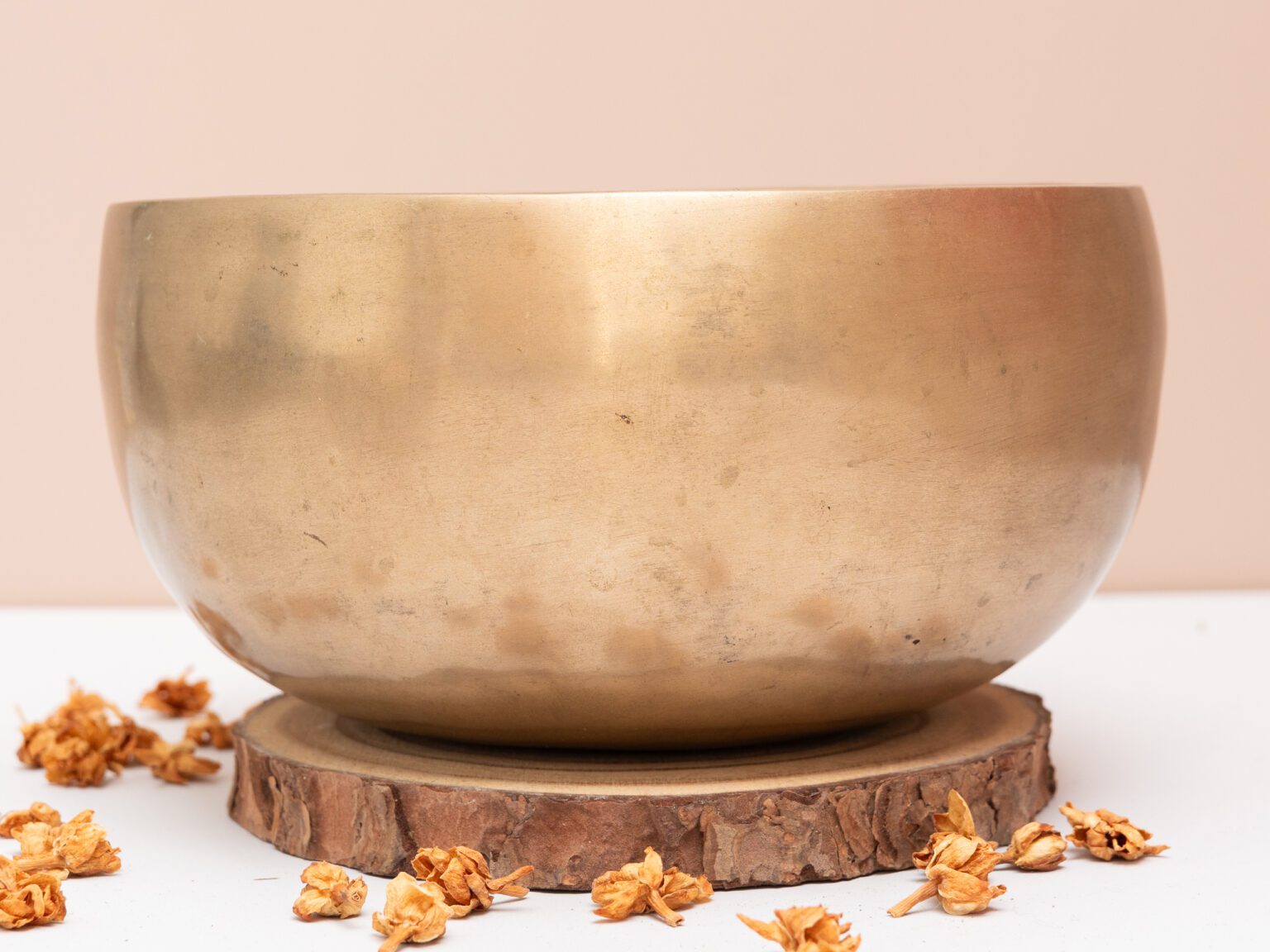 Chuông Xoay Himalaya Màu Vàng Hàng Decor | G3 | Ø18cm | 0.9kg