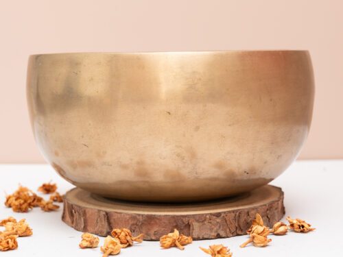 Chuông Xoay Himalaya Màu Vàng Hàng Decor | G3 | Ø18cm | 0.9kg