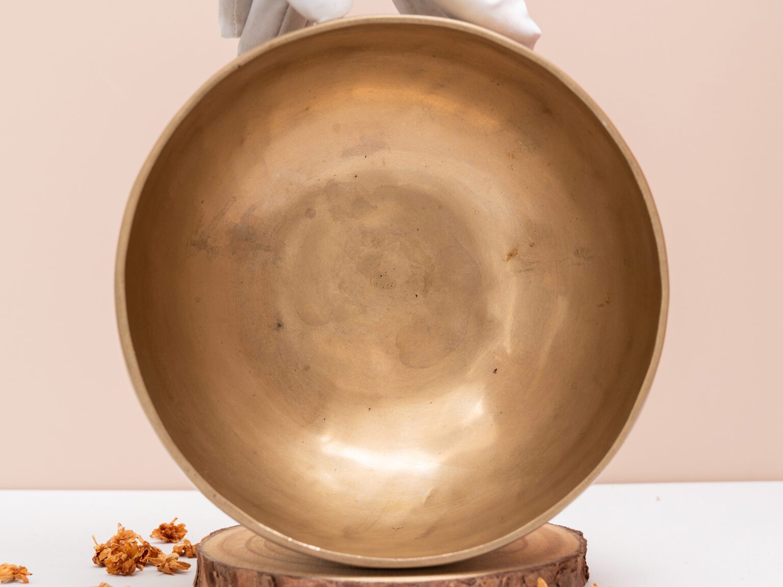 Chuông Xoay Himalaya Màu Vàng Hàng Decor | G3 | Ø18cm | 0.9kg